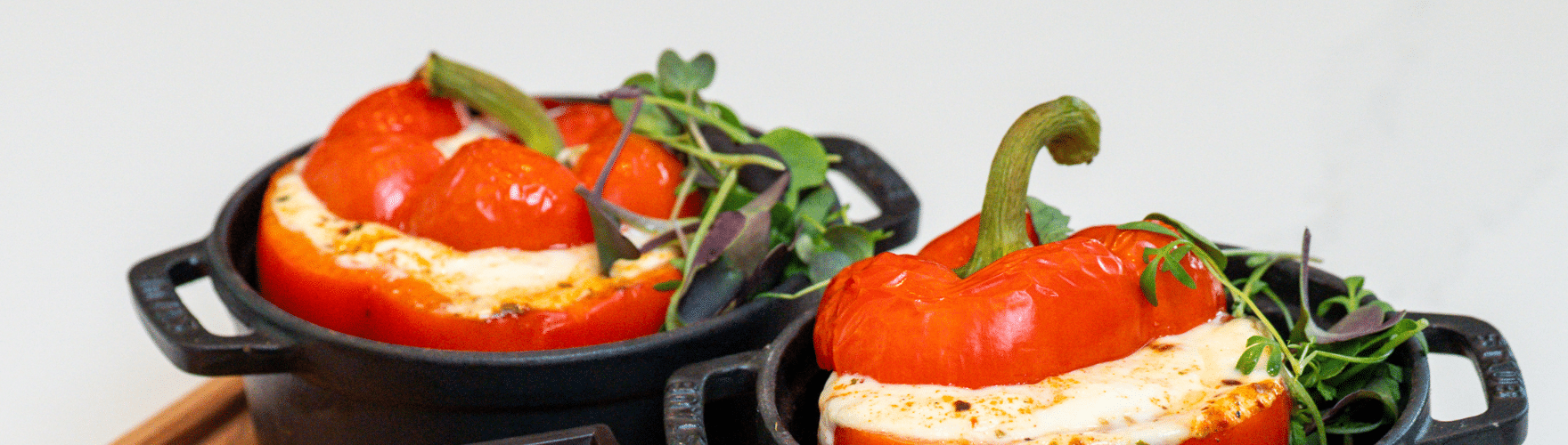 Poivrons farcis à la viande hachée et à l&rsquo;ERU Prestige Crème de Brie