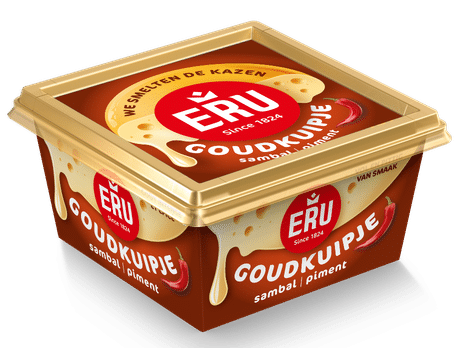 Romige scampi’s in een pittige saus van ERU Goudkuipje Sambal