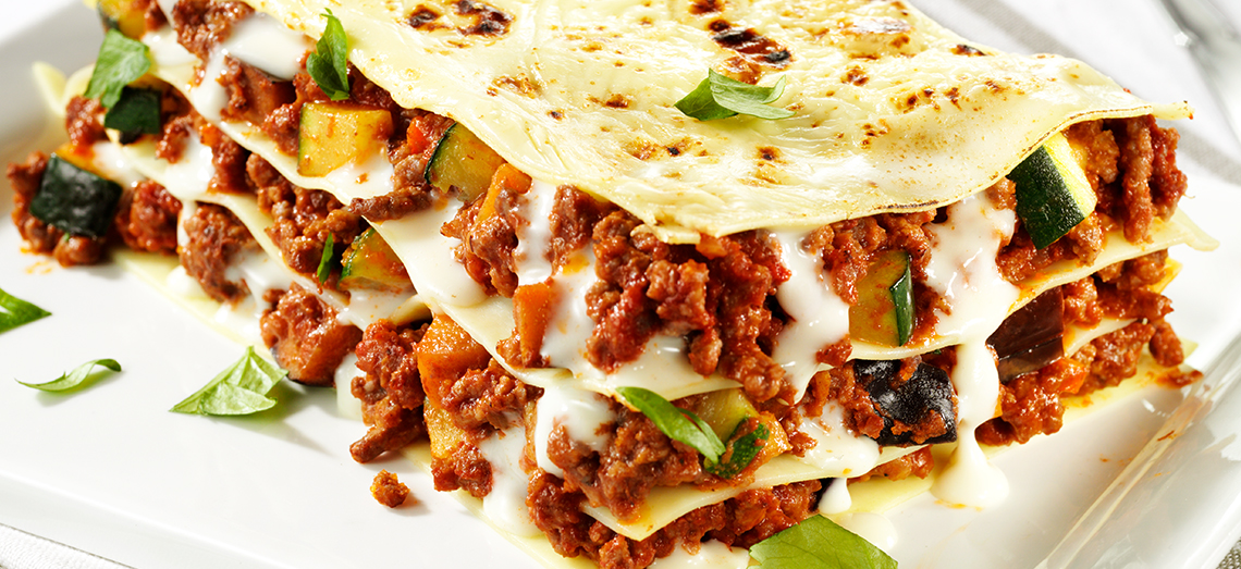 Herzhafte Lasagne mit Gouda und Rinderhack
