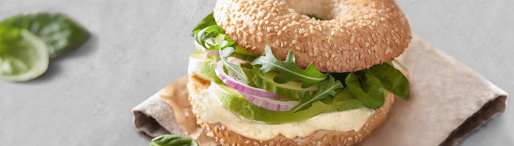 Bagel avec ERU Goudkuipje Jambon et avocat