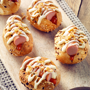 Mini hot dogs à la sauce au fromage