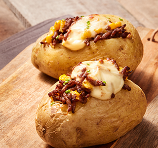 Private: Baked potato with mince and sweet corn
