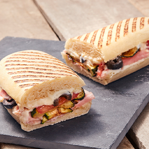 Provencal panini with melted brie