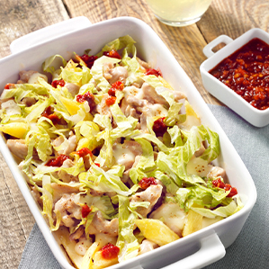 Kapsalon deluxe with chicken breast and extra aged cheese