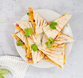 Quesadilla’s recept: quesadilla’s met kip en cheddar