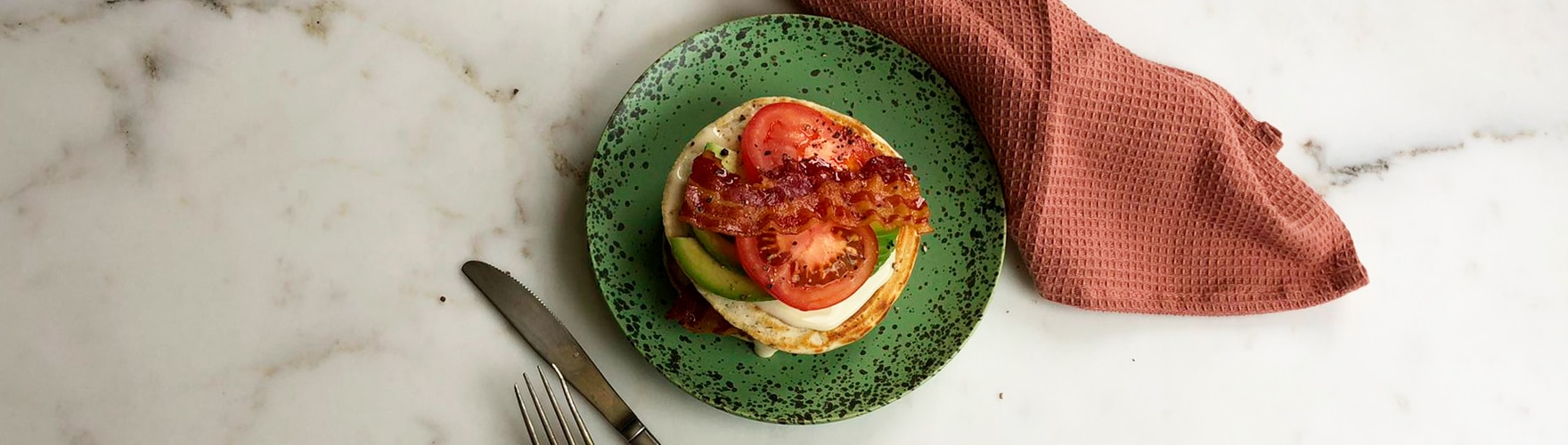 BLT Ontbijt pannenkoekjes met roomzachte smeerkaas