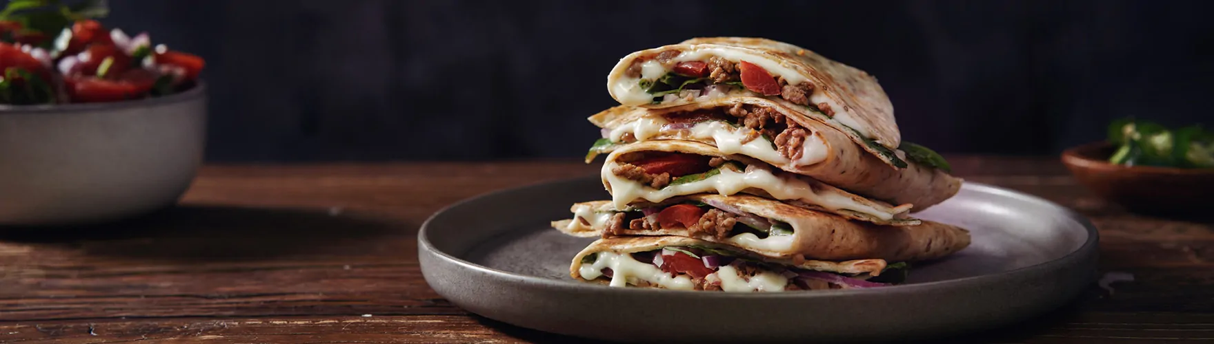 Quesadilla’s met extra gerijpte kaas