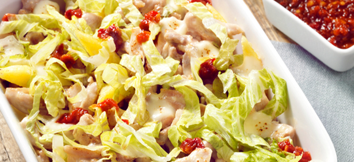 Kapsalon deluxe met kipfilet en gerijpte kaas