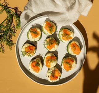Komkommer met ERU Augurk en zalm